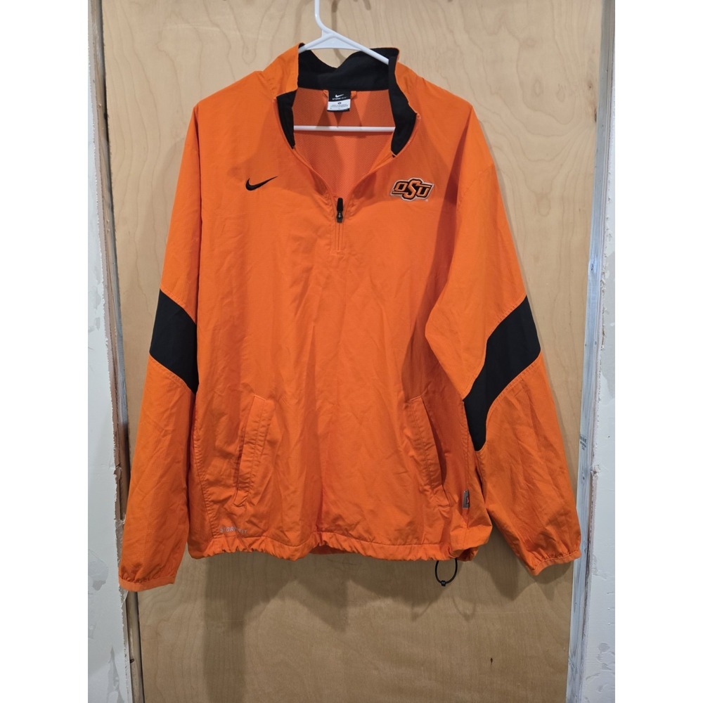 Nike OSU Oklahoma State Storm-FIT 1/4 Zip Jacket Mens Medium